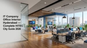 IT company office interior Hyderabad,HITEC City