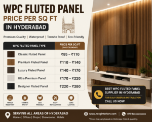 WPC Fluted Panel Price Per Sq Ft in Hyderabad